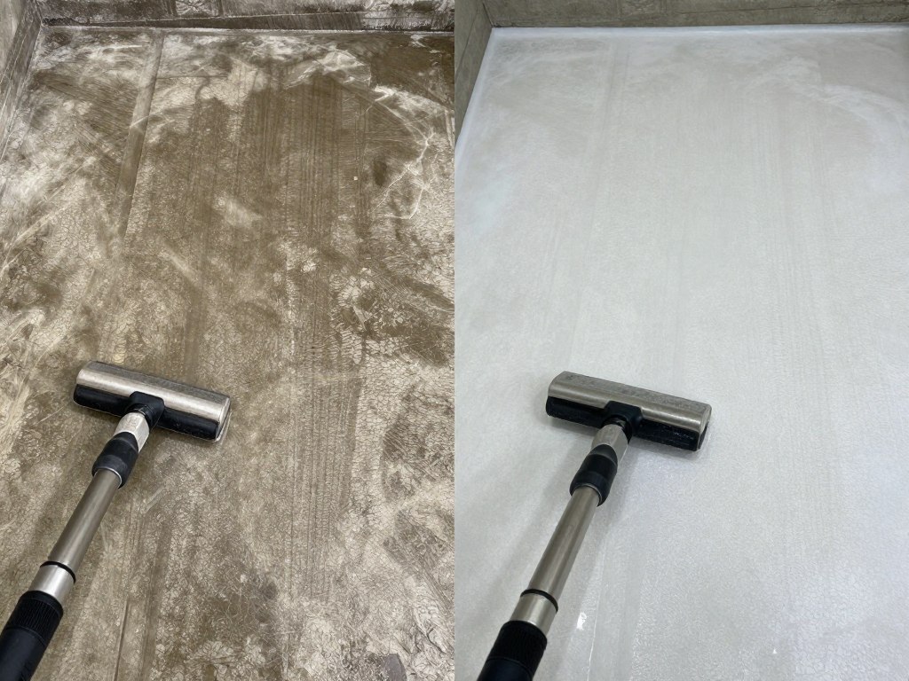 Before and after powerwashing results by MR Paint