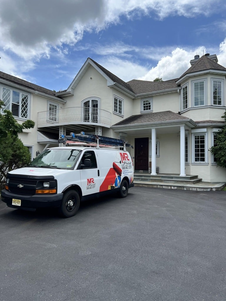 MR Paint powerwashing service truck in South Amboy, NJ