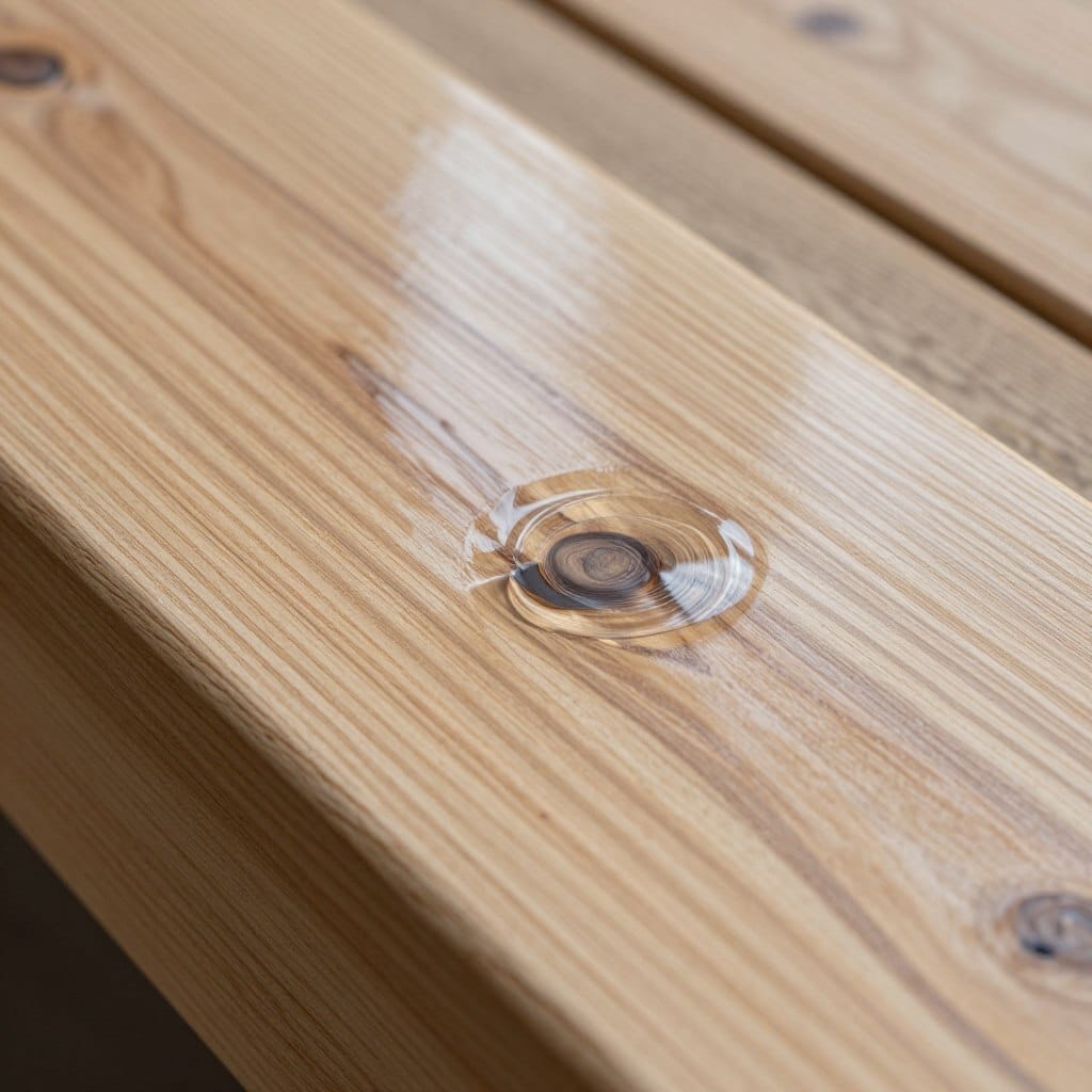 Transparent deck stain example