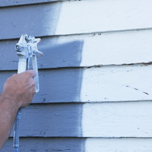 Professional exterior paint application